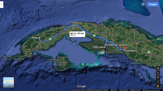 De route naar Cienfuegos